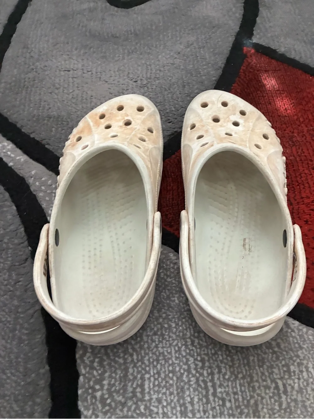 CROCS Women's Light Cream Classic Clog Mules